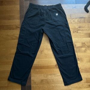 Carhartt Black Rugged Flex Ripstop Straight Leg Cargo Scrub Pants Size Short M